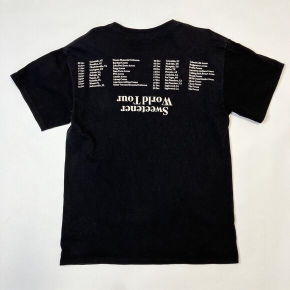 Ariana Grande Sweetener Concert Tour 2019 Upside Down Graphic T Shirt Medium Blk - Picture 2 of 5